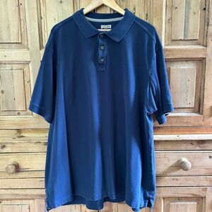 Men Duluth Trading Company 2XL‎ Navy Blue Polo Shirt Short Sleeve Collared